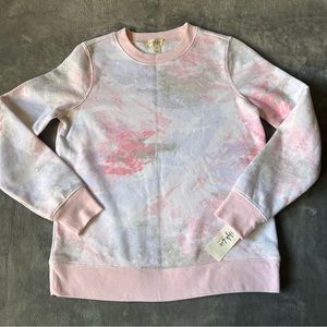 Style & Co Womens Petite Camouflage Crewneck Sweatshirt Pink Size Petite PP. $50